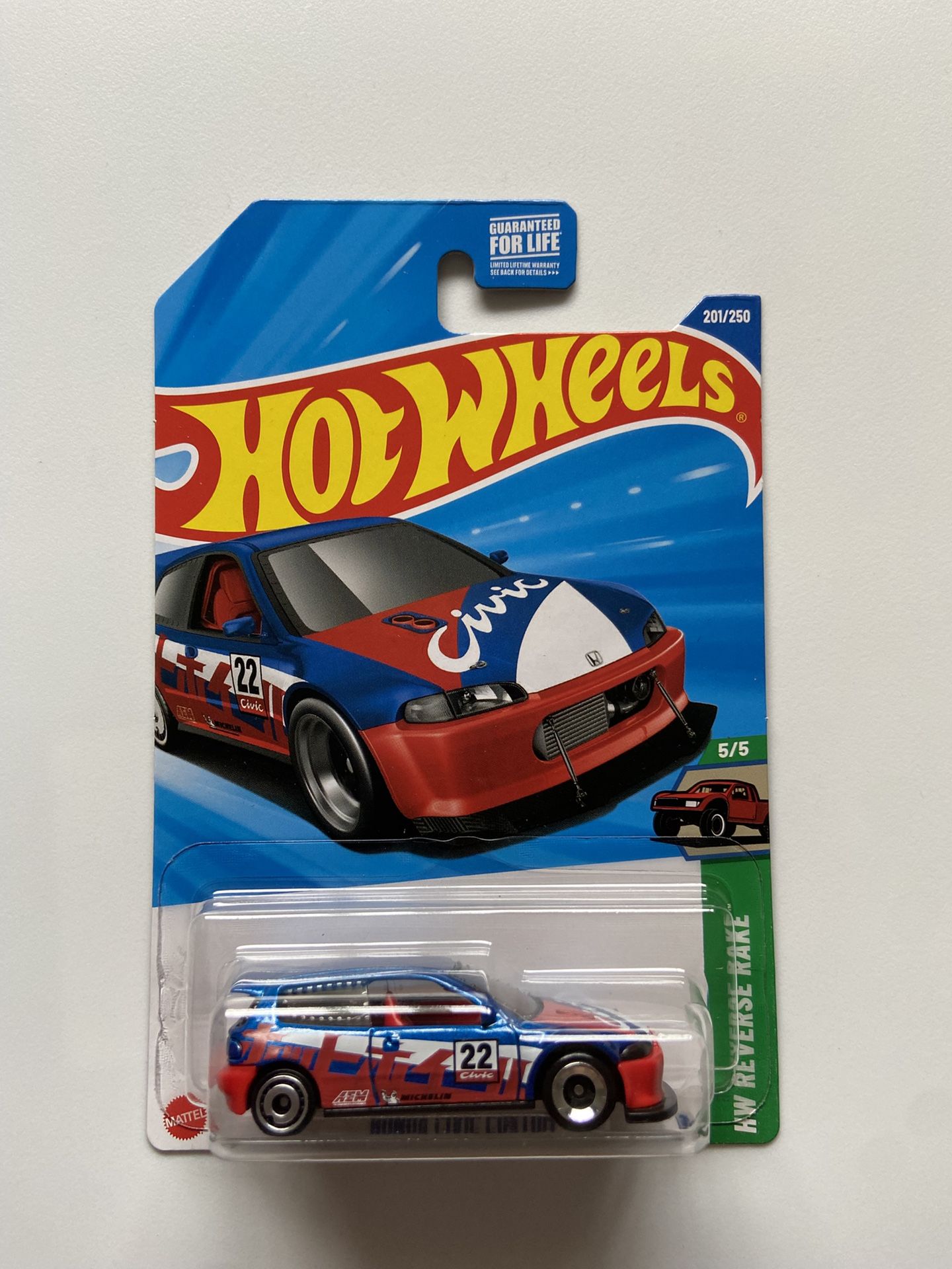 Hot Wheels Honda Civic Custom (Red/Blue)