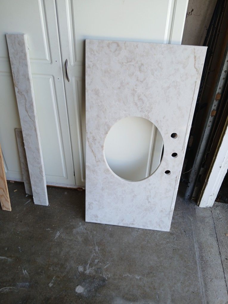 Counter Top And Backsplash For Bathroom