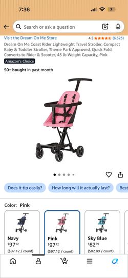 Brand New Dream On Me Coast Rider Stroller