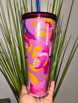Starbucks Spring 2023 Pink Floral (Peony) Cold Cup Tumbler