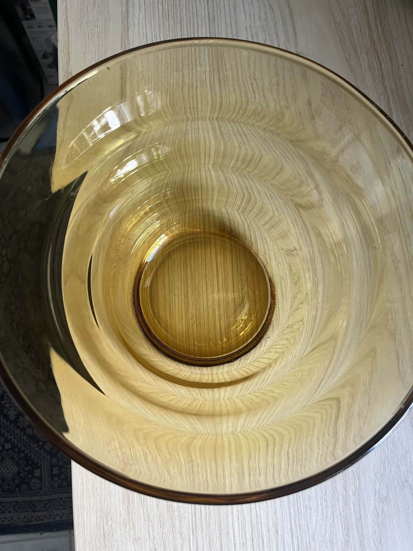Yellow Glass Fruit Bowl