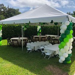 Tent any size - Chairs - Tables - Balloon Decor - manteles