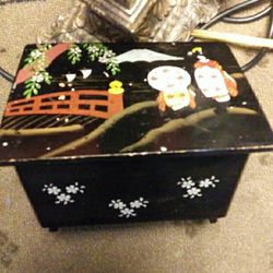 Hand Painted Japanese Music/jewlery Box