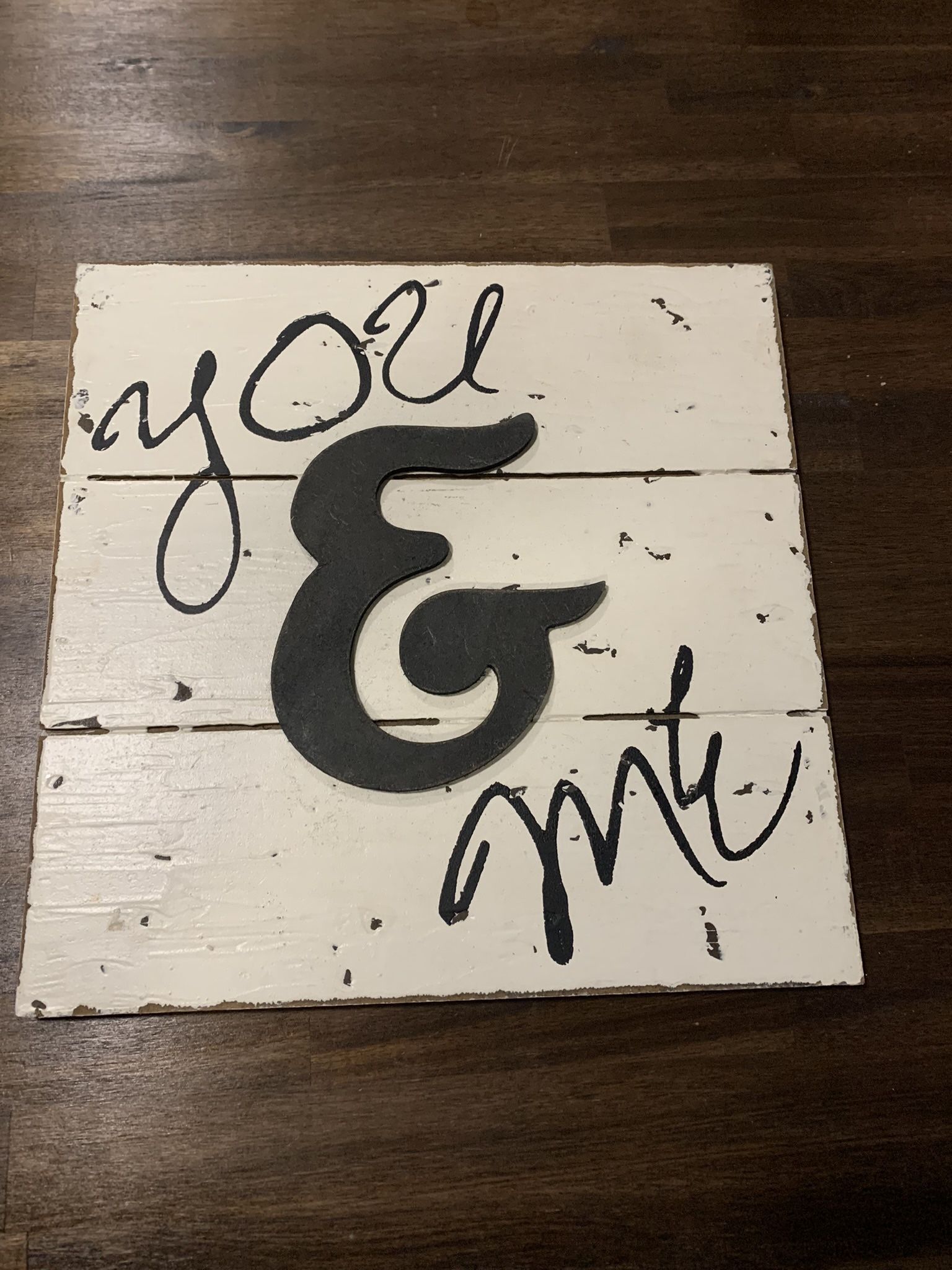 You and me wooden decor