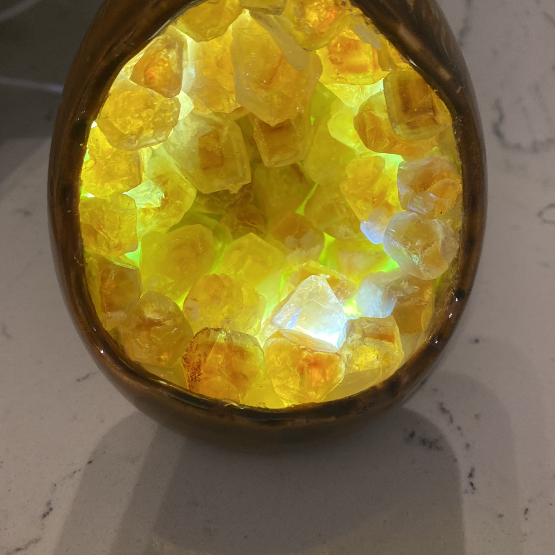 Citrine Crystal Cluster Lamp