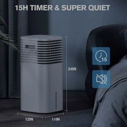 Portable Air Conditioners, 3-IN-1 Evaporative Air Cooler w/ 4 Ice Packs, 3L Water Tank, 7H Timer for Auto-Off, Swamp Coolers Portable Ac with 70° Osci