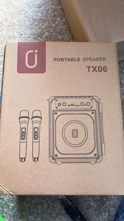 New in box Karaoke Machine with 2 Wireless Microphones,All-in-One Portable Bluetooth 5.3 Speaker with Echo Adjustment and Deep Bass,Supports Vocal Rem