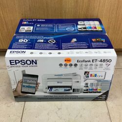 EPSON ECO TANK ET-4850 CARTRIDGE-FREE SMALL OFFICE PRINTER.