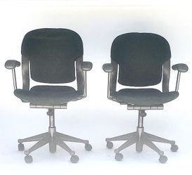 Pair of Herman Miller Equa Chair Green with Casters fully Adjustable