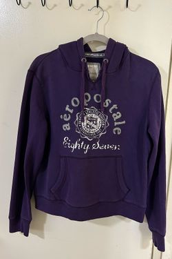 Aeropostale Women's Deep Purple Hoodie Size XL