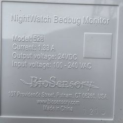 NightWatch Bedbug Monitor Model 528