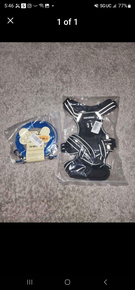 Harness Dog And Tie Out Cable