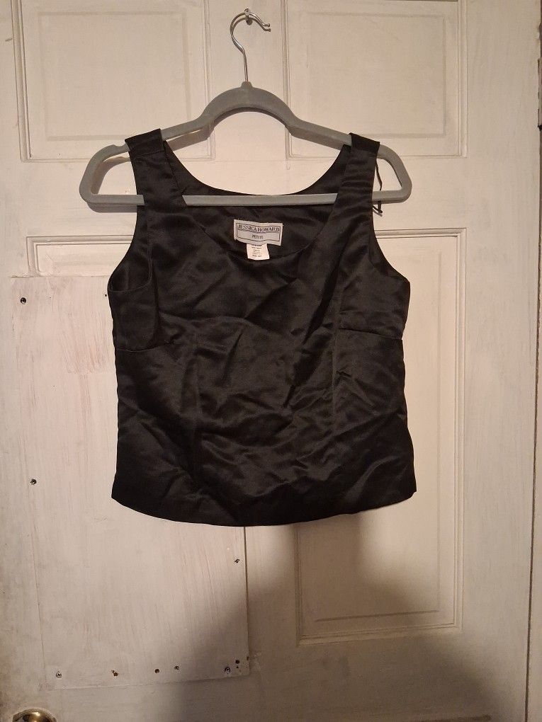 Jessica HOWARD BLACK SHIRT PETITE 10P