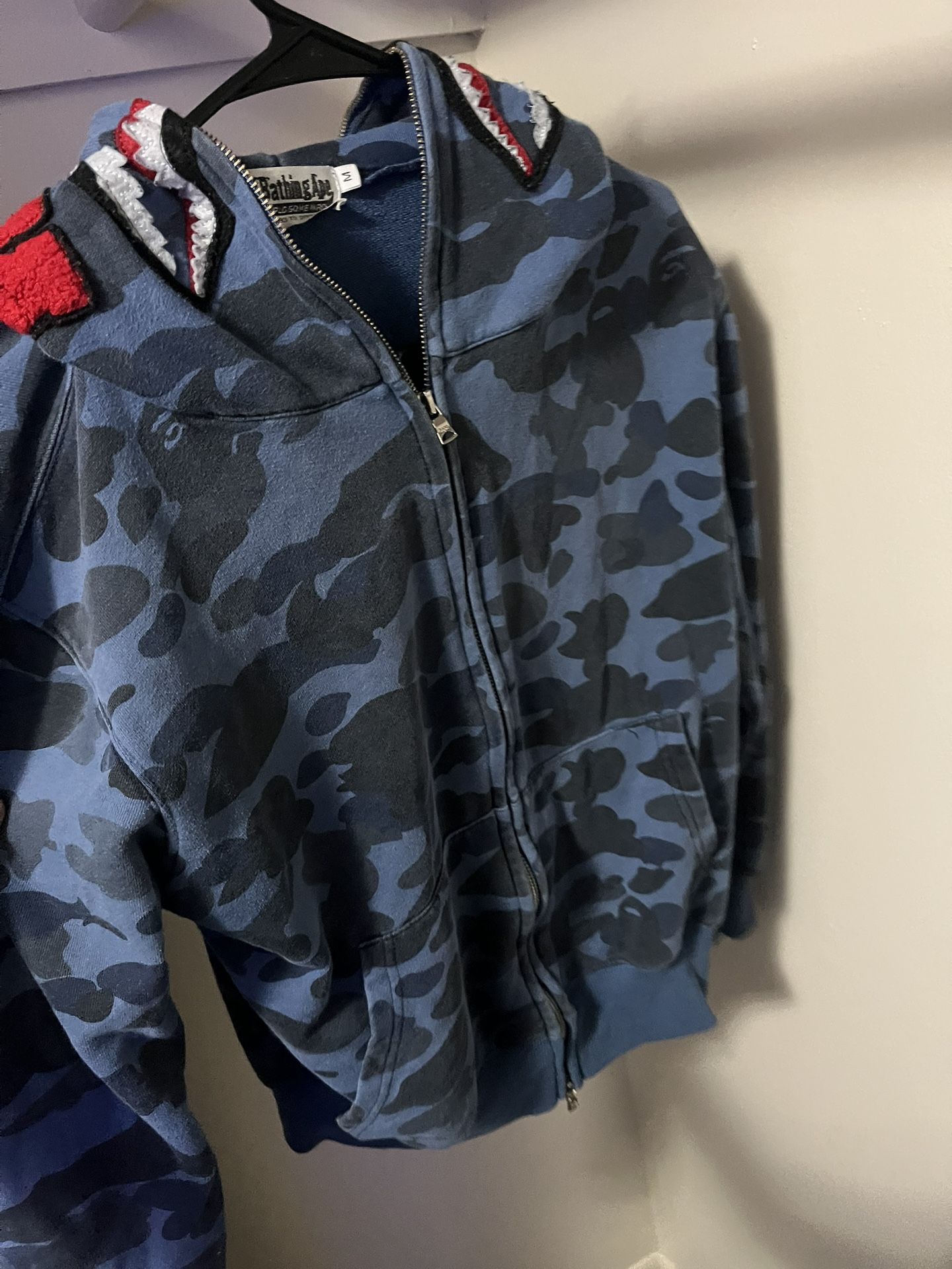 Blue bape full zip up