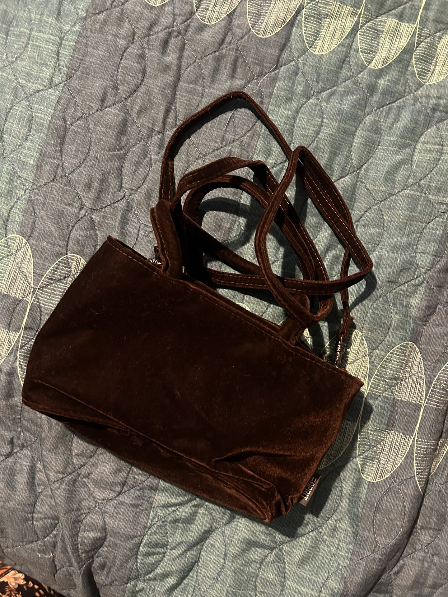 Brown Velvet Espirt Bag 