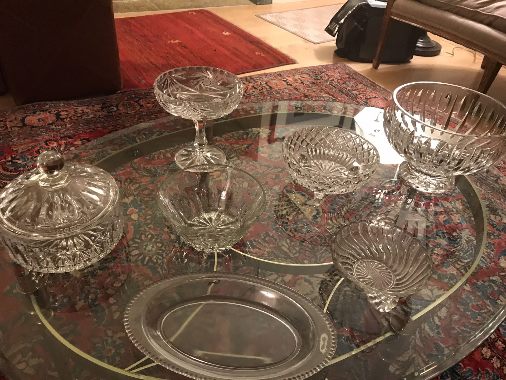 A collection of glass.