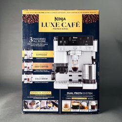 Ninja Luxe Café Premier 3-in-1 Espresso Coffee Cold Brew Machine Stainless Steel Barista Frother