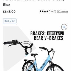 Bicycle E Ride Electric Pedal Assist Commuter