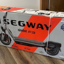 Segway F3 electric scooter 44 mile range and 20mph w/10” self sealing tubeless 