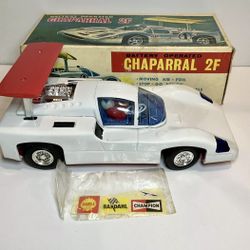 Vintage Alps Fully Working, Tin, Chaparral 2F Battery Operated Race Car With Box