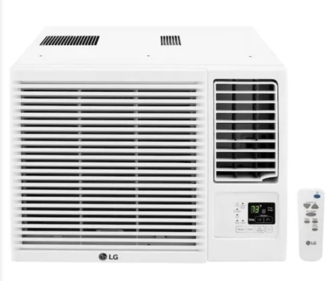 LG Electronics Extra Large Room Window Air Conditioner with Heater, Remote Included