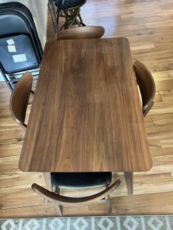 Article Seno 71-inch walnut dining table