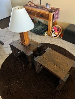 End tables and lamp $20 (set)