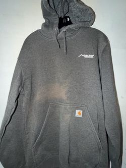 Carhartt Gray Pullover Hoodie with Sherpa Lining