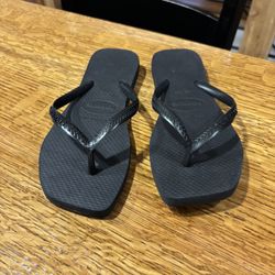 Havaianas Square Flip Flop Black Size 6