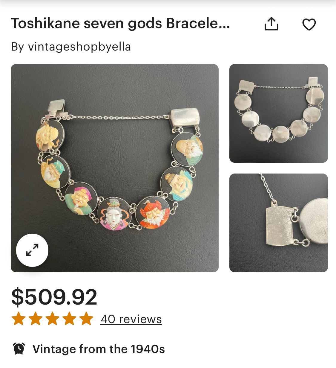Toshikane 7 Gods Silver Bracelet