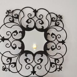 Rusted Cast Iron Mirror 