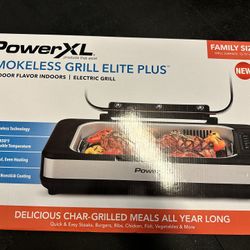 🌟 PowerXL Smokeless Grill Elite Plus – Brand New, Sealed! 🌟