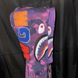 BAPE Double Hooded Purple Hoodie *RARE* 