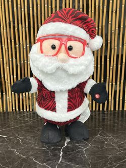 Rare Vintage Gemmy Dancing And Singing Plush Santa