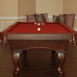 Olhausen 8ft Pool Table Red Felt 