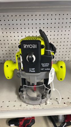 Ryobi RE 180pl 1g 10 amp 2hp plunge base corded router w/key 70516039