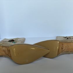 Jimmy Choo Suede Stiletto Tan Boots Size 7.5