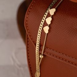 Gold Minimalist Chain Bracelet For Woman