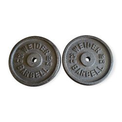 (2) 25LB Weider Vintage Barbell Weights