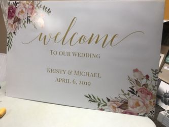 Welcome sign wedding decor seating chart