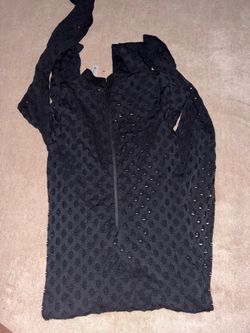 Black Textured Long Sleeve jumper