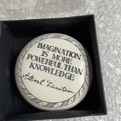 Albert Einstein Paperweight Imagination….Knowledge