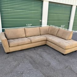 Beautiful Brown Sofa Sectional Couch + Free Delivery