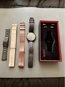 MVMT Classic Black Link Watch – Includes Extra Bands & Links