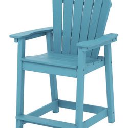 HDPE Bar Arm Chair- Light Blue