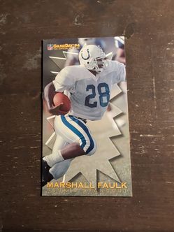1994 rookie standout card game day Marshall faulk