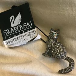 SWAROVSKI Cat Pin