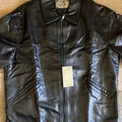 A Collezioni Faux Leather Jacket 