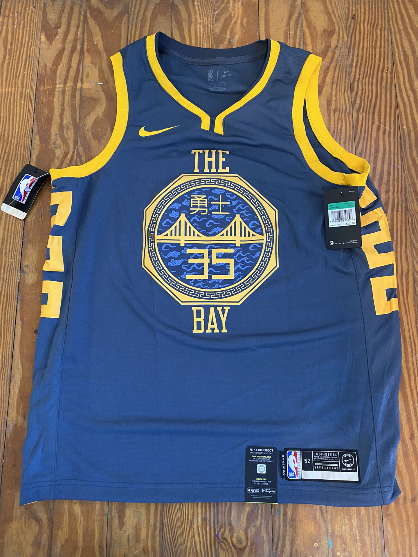 NEW W/ Tags! Kevin Durant Golden State Warriors Jersey