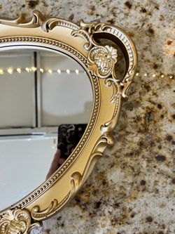 Gold Decorative Mirror Tray
